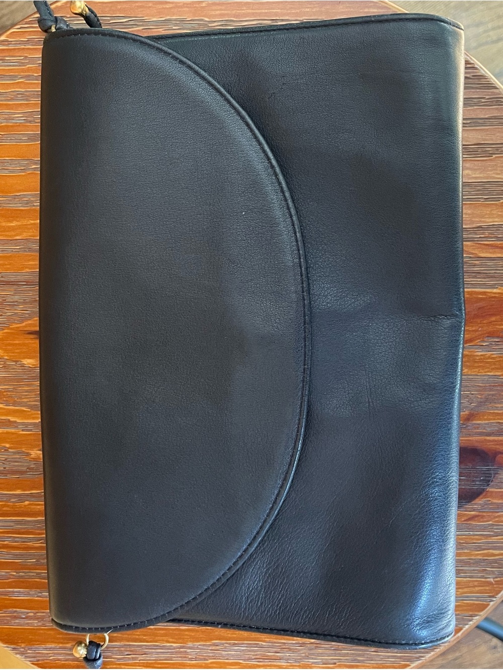 Brooks Brothers Navy Leather Clutch/shoulder bag